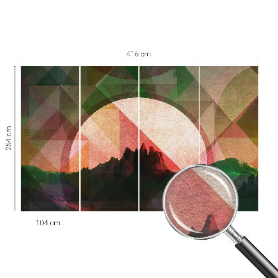 Mural de fotos na parede Colinas pitorescas