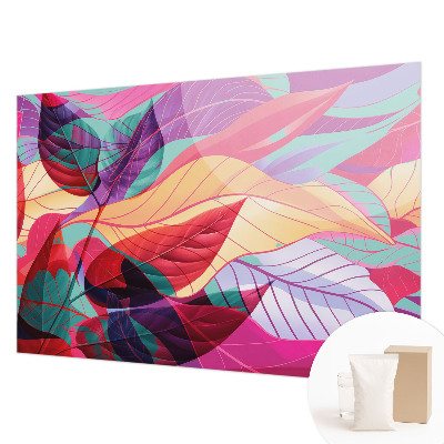 Papel de parede para sala Folhas abstratas