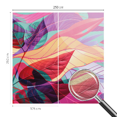 Papel de parede para sala Folhas abstratas