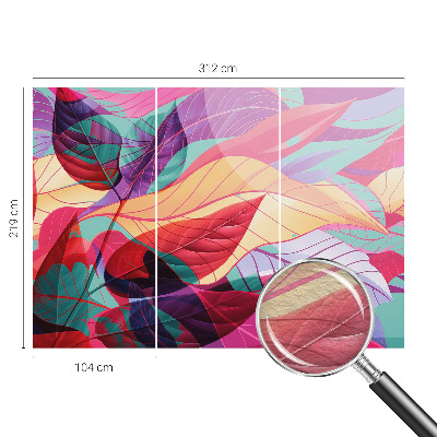 Papel de parede para sala Folhas abstratas