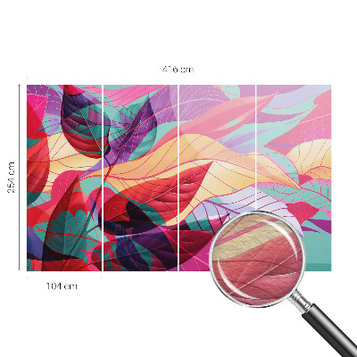 Papel de parede para sala Folhas abstratas