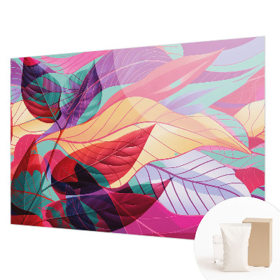 Papel de parede para sala Folhas abstratas