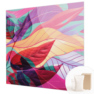 Papel de parede para sala Folhas abstratas