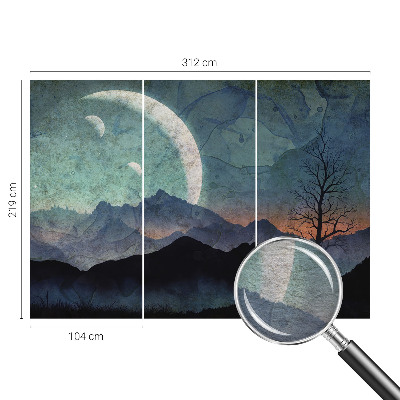 Mural de fotos na parede Paisagem noturna