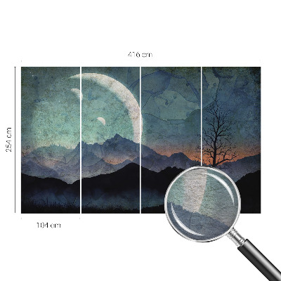 Mural de fotos na parede Paisagem noturna