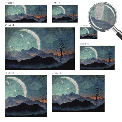 Mural de fotos na parede Paisagem noturna