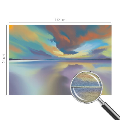 Papel de parede decorativo pôr do sol arco-íris