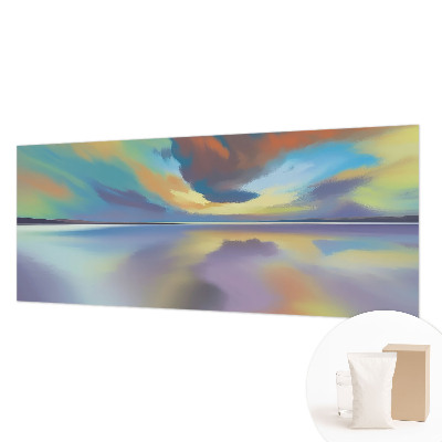 Papel de parede decorativo pôr do sol arco-íris