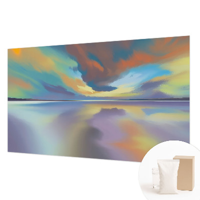 Papel de parede decorativo pôr do sol arco-íris