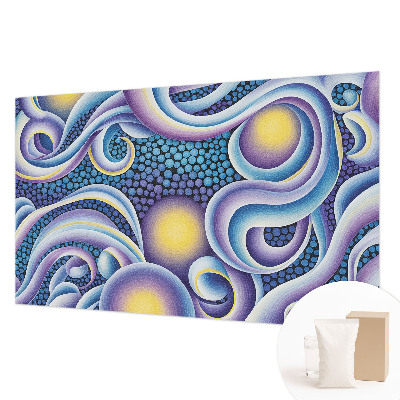 Mural de fotos na parede Redemoinhos coloridos