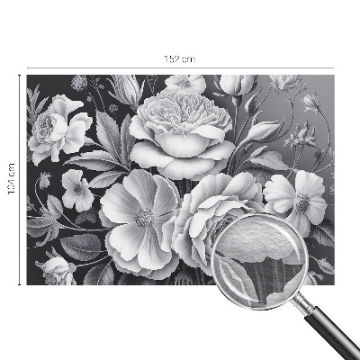 Mural de fotos na parede Flores cinzentas