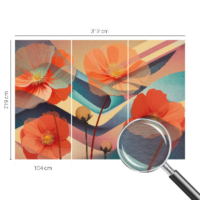 Mural de fotos na parede Flores dos sentidos