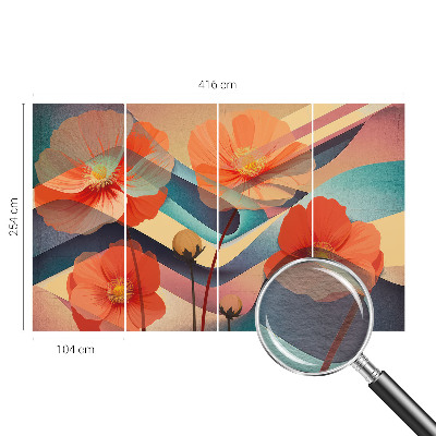 Mural de fotos na parede Flores dos sentidos