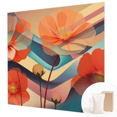 Mural de fotos na parede Flores dos sentidos