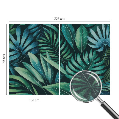 Papel de parede decorativo Folhas tropicais