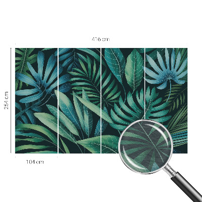 Papel de parede decorativo Folhas tropicais