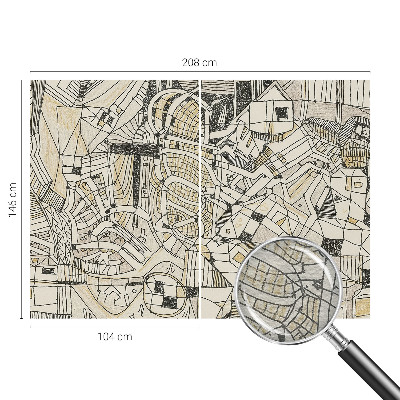 Papel de parede para sala Abstração geométrica