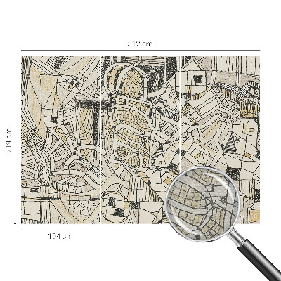 Papel de parede para sala Abstração geométrica