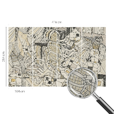 Papel de parede para sala Abstração geométrica