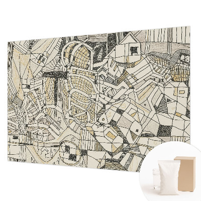 Papel de parede para sala Abstração geométrica