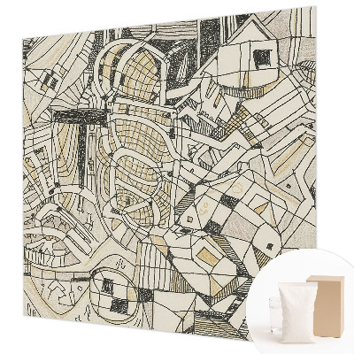 Papel de parede para sala Abstração geométrica