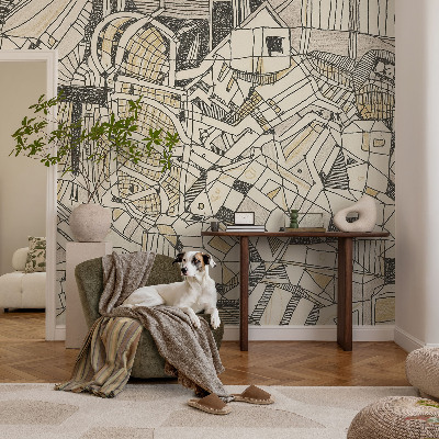 Papel de parede para sala Abstração geométrica