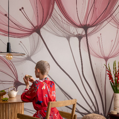 Papel de parede para quarto silhuetas florais