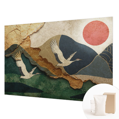 Papel de parede para sala Guindastes do Oriente