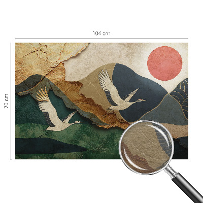 Papel de parede para sala Guindastes do Oriente