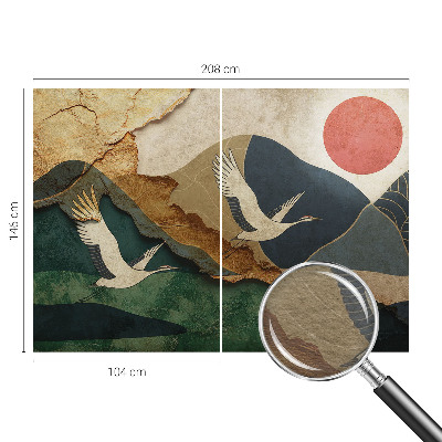 Papel de parede para sala Guindastes do Oriente