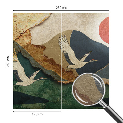 Papel de parede para sala Guindastes do Oriente