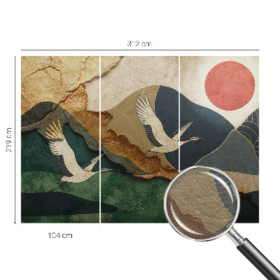 Papel de parede para sala Guindastes do Oriente