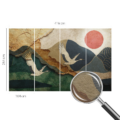 Papel de parede para sala Guindastes do Oriente