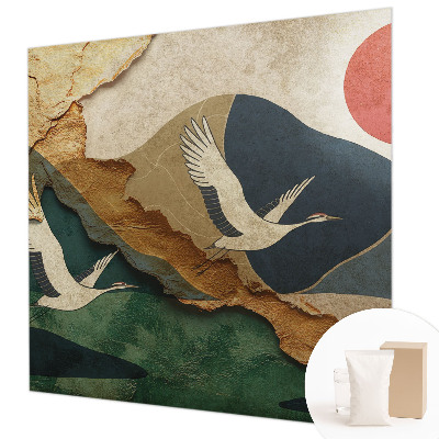 Papel de parede para sala Guindastes do Oriente