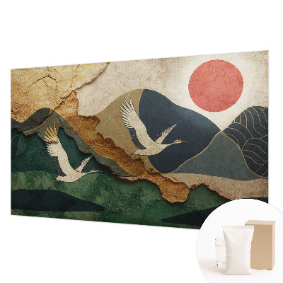 Papel de parede para sala Guindastes do Oriente