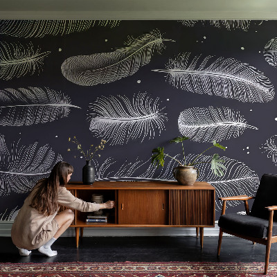 Mural fotográfico penas sutis