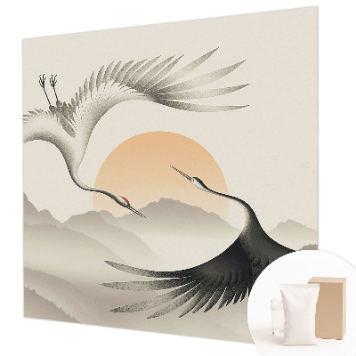 Papel de parede para sala guindastes do leste