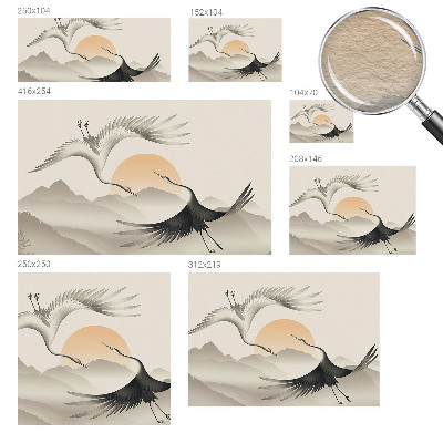 Papel de parede para sala guindastes do leste