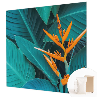 Papel de parede para quarto Flores folhosas