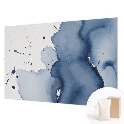 Papel de parede decorativo respingos azul-marinho