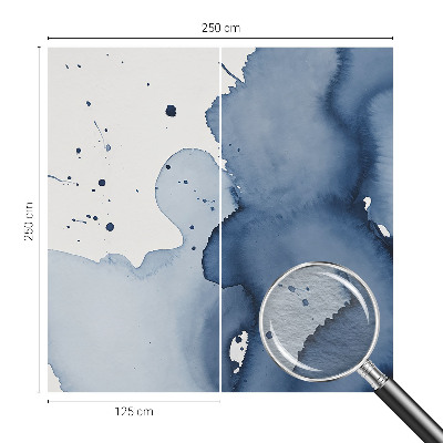 Papel de parede decorativo respingos azul-marinho