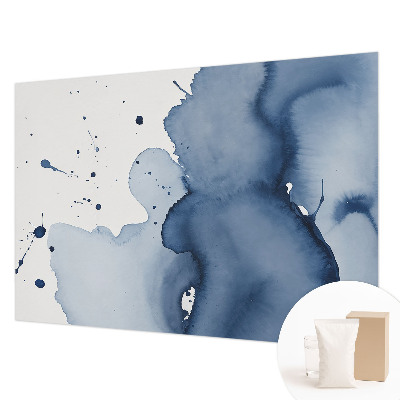 Papel de parede decorativo respingos azul-marinho