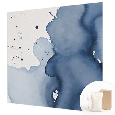 Papel de parede decorativo respingos azul-marinho