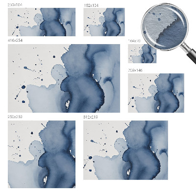 Papel de parede decorativo respingos azul-marinho