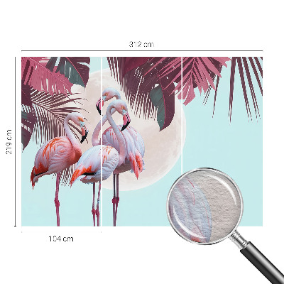 Papel de parede para sala Pássaros exóticos