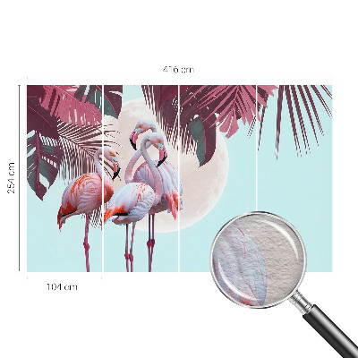 Papel de parede para sala Pássaros exóticos