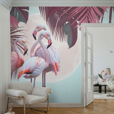 Papel de parede para sala Pássaros exóticos