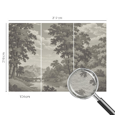 Papel de parede fotográfico Castelo e ponte