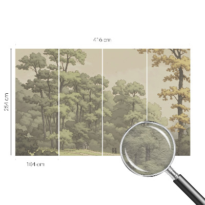 Papel de parede para sala Idílio na floresta
