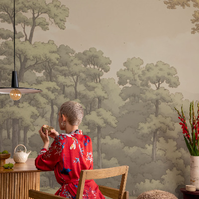 Papel de parede para sala Idílio na floresta